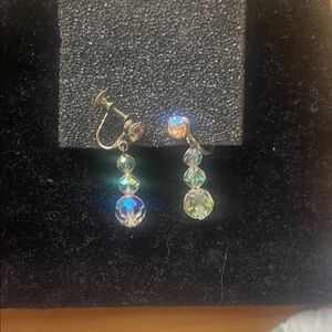Elegant Silver and Crystal Drop Earrings